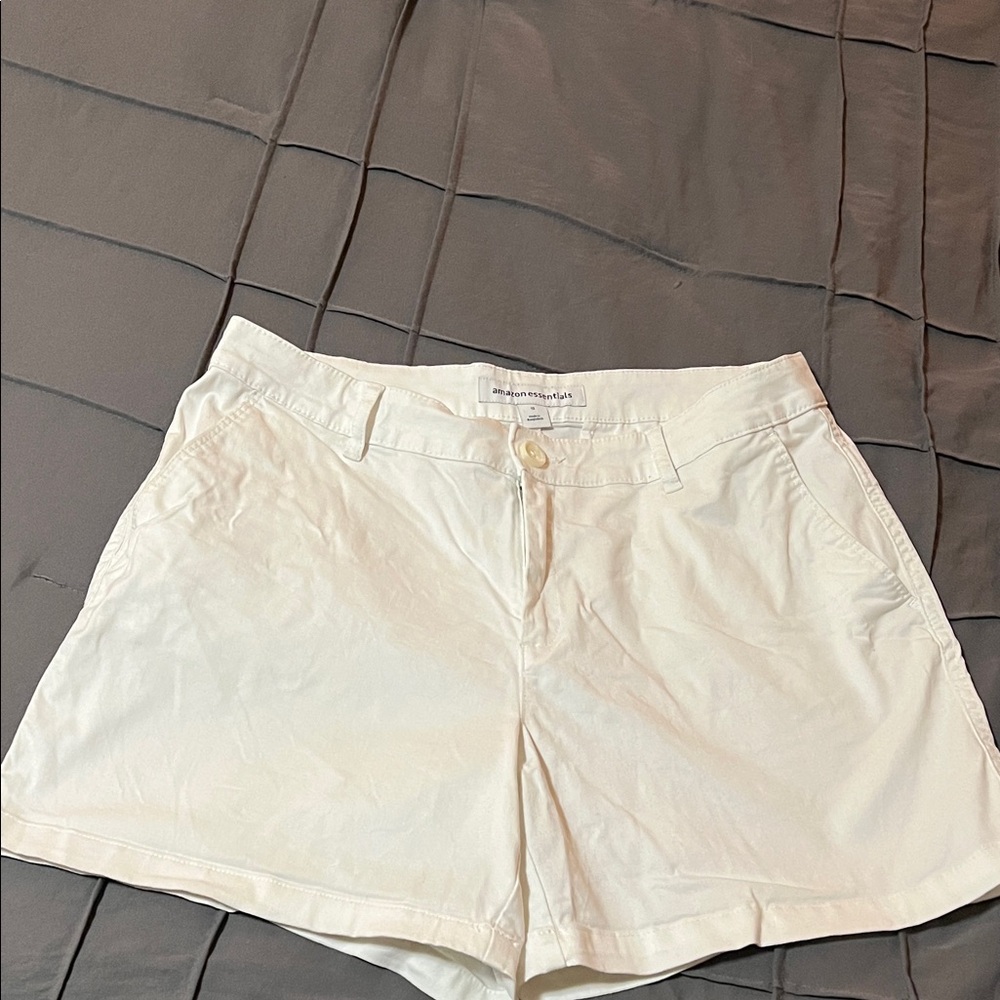 Women’s Amazon Essentials Women's White  Shorts size 12